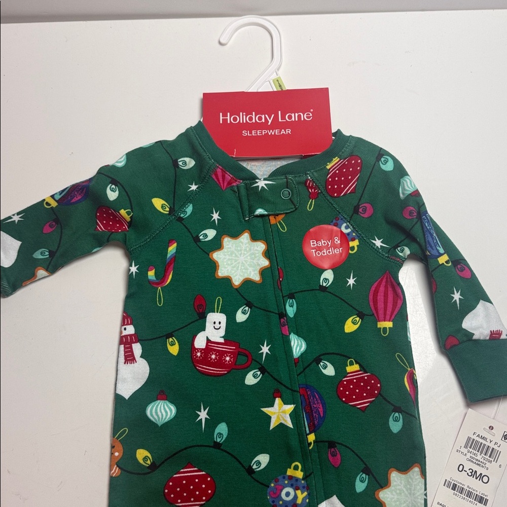 Holiday Lane Infant Ornament Cotton Matching Family Pajamas Onesie - Picture 5 of 6